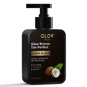 Olov Beauty Safe Self-Tanning Body Lotion - Clean ingredients, non-sticky formula, bronze glow without sun exposure, suitable for all skin types