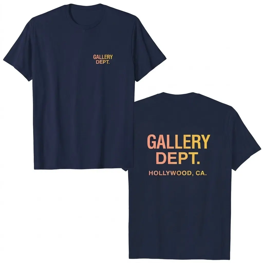 G.D Front Back Text Graphic T Shirt Modern Souvenir Style Unisex Casual Streetwear Tee Everyday Outfit