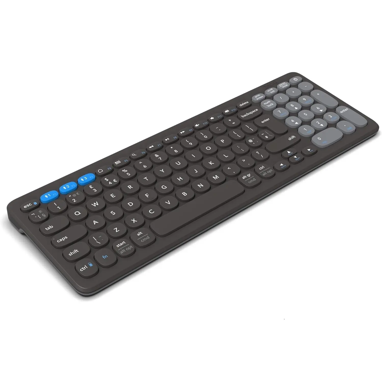ZAGG Pro Mid-Size 15 Wireless Computer Keyboard - Office PC Keyboard, Wireless Charging, Multi-Device Pairing, Ergonomic Design