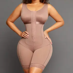 QUISHAPER Snatched Body BBL & Lipo Stage 2 Faja Post-Op Shapewear with Bra, Waist Shrinking Technology, Compression Fabric, No Padding, Padded Straps