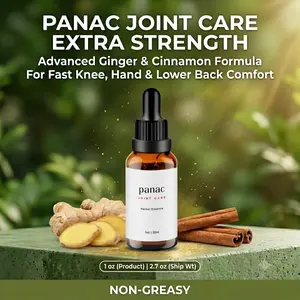 Panac Joint Care Extra Strength Joint Relief Warming Oil | Advanced Ginger & Cinnamon Formula for Fast Knee, Hand & Lower Back Comfort | Non-Greasy 1 oz (2.7 oz)