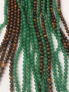 8mm Tiger Eye Stone Beads, Mixed Beads, Approximately 45 Pieces, Unisex String Beads, Ideal for DIY Jewelry Making and Crafts, Diy Beading