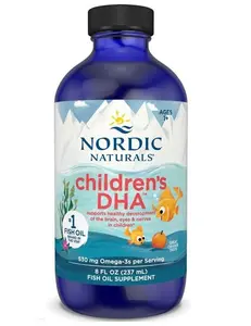 Nordic Naturals Children’s DHA, Orange - 8 oz for Kids - 530 mg Omega-3 with EPA & DHA - Brain Development & Function - Non-GMO - 96 Servings