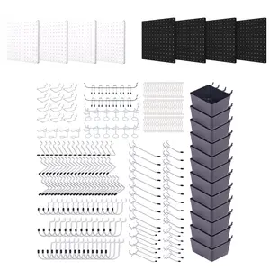 Pegboard Hook Set, Pegboard Organizer for Hanging,Pegboards&Durable Metal Hooks for Tool Organization, Garage, Workshop, and Craft Storage