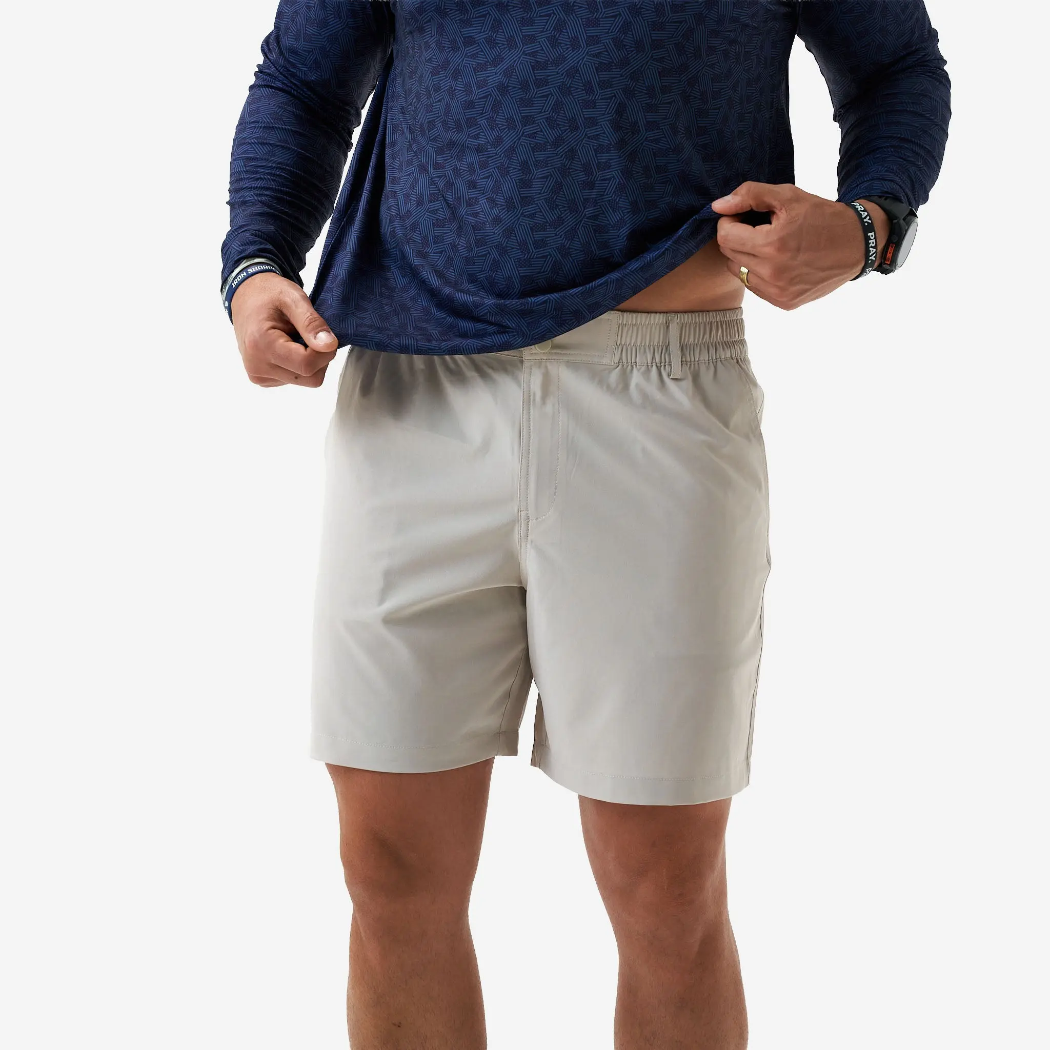 Burlebo Everyday Shorts - Light Khaki 7"