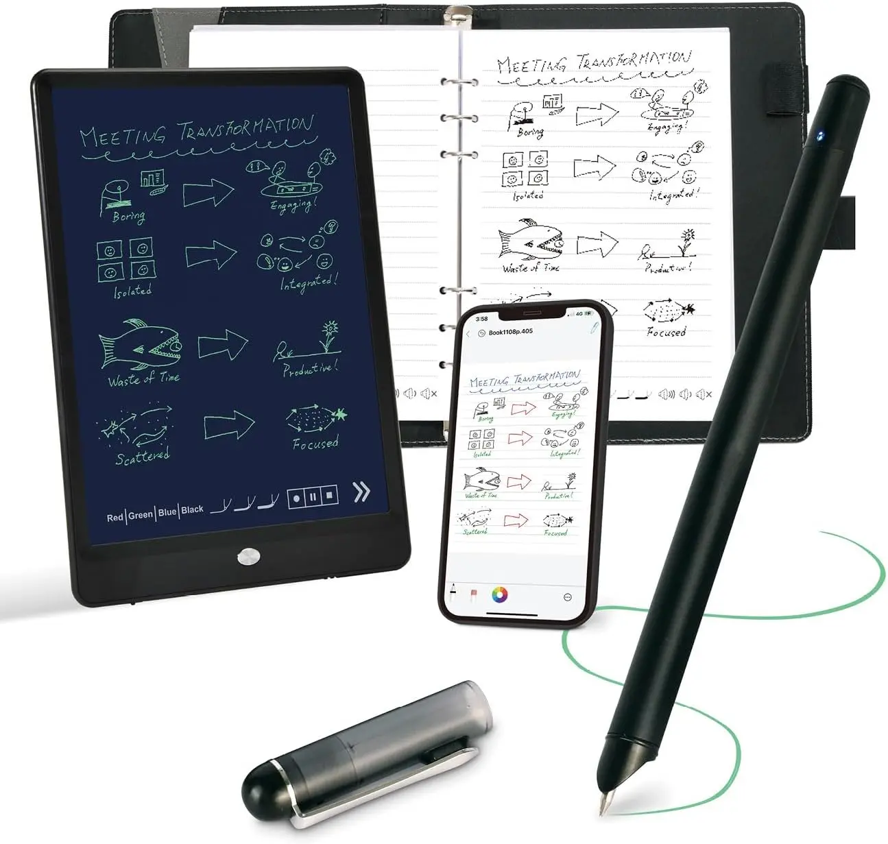 Pen for Note Taking Set Real-Time Paper-to-Digital, Digital Notebook ...