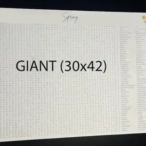 Giant (30x42”) Spring Themed Word Search with "Spring" Design