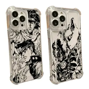 JOJO Bizarre Kujo Jotaro Anime Phone Cases For iPhone 17 Promax 16 15 14 13 12 Pro Max Plus Air Transparent Shockproof Protective Cover Protection