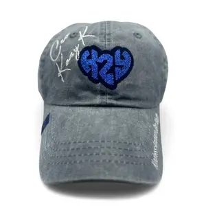 Kazy Kulture 1of1 BLUE GLITTER Dad Hat with Built-in NFC Technology Unique Design for Individuality and Style Cotton Material