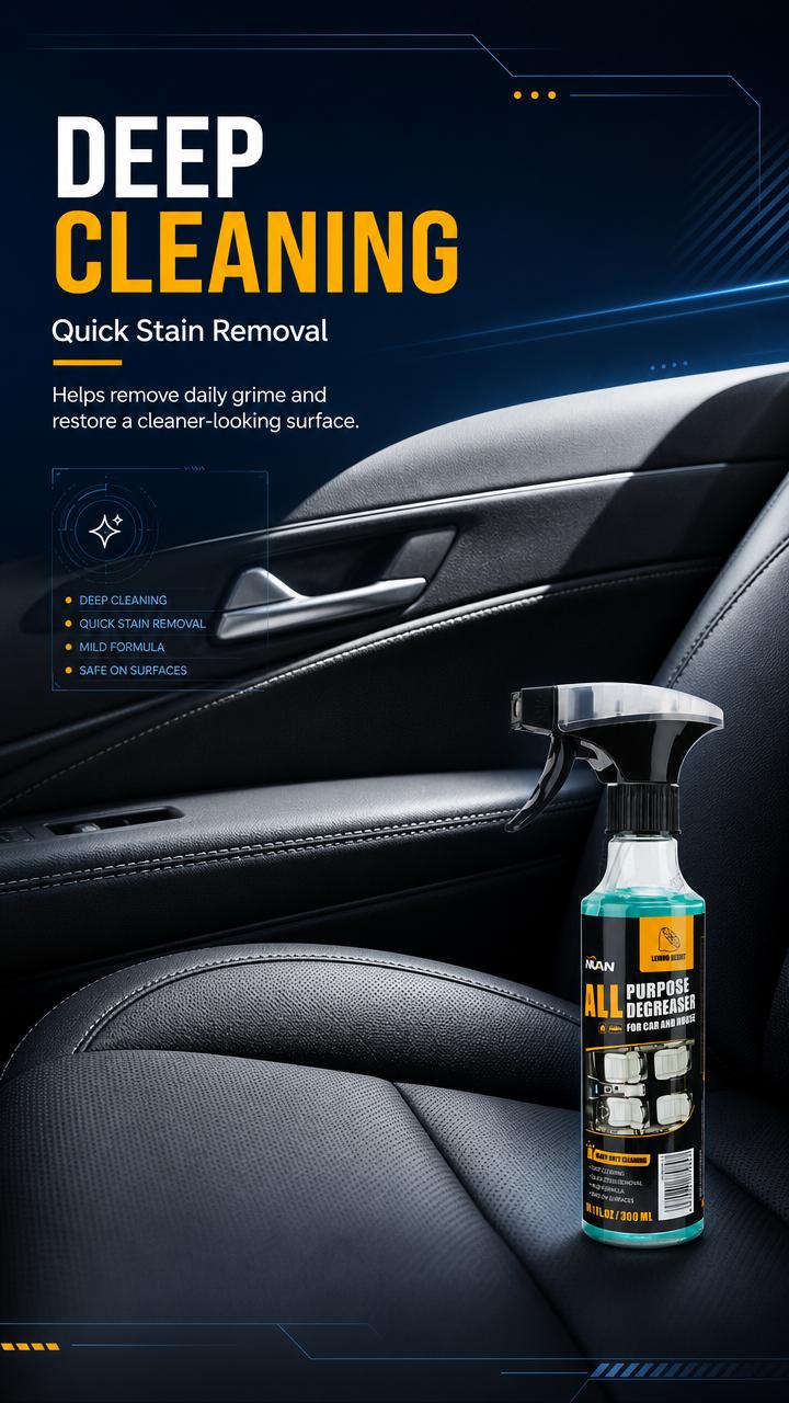 Multipurpose Foam Cleaner Spray, All Purpose Degreaser for Car and House, Quick Stain Remover, Car Interior Cleaner for Leather Seats, Dashboard, Plastic Trim, Kitchen, Bathroom and Home Nuan Heavy Duty Degreaser Car-Specific Foam Cleaner Multipurpose Foam Cleaner Spray, All Purpose Degreaser for Car and House, Quick Stain Remover, Car Interior Cleaner for Leather Seats, Dashboard, Plastic Trim, Kitchen, Bathroom and Home Nuan Heavy Duty Degreaser Car-Specific Foam Cleaner