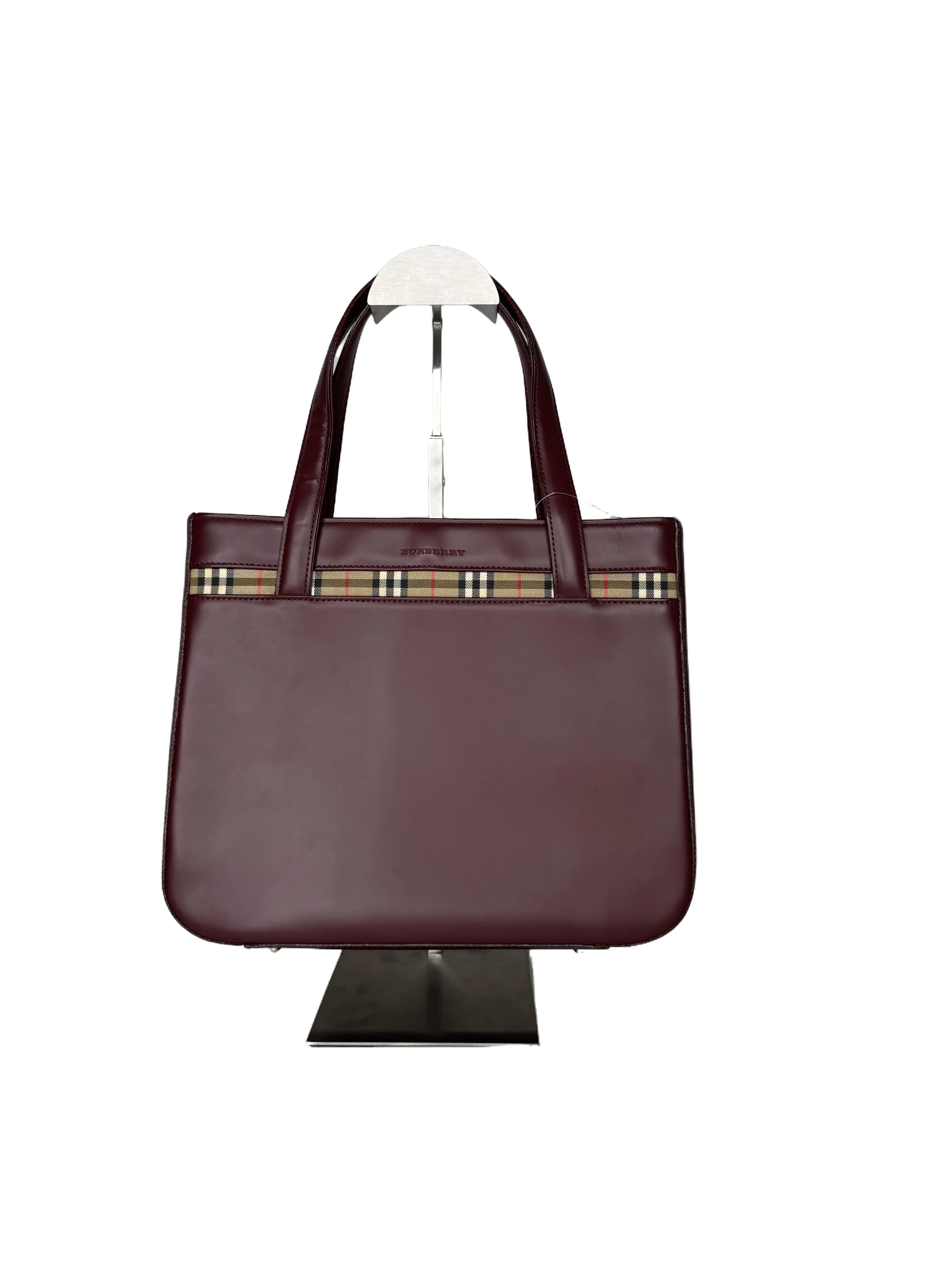 Pre-owned BURBERRY Leather Tote Bags Nova Check Tote Bag - TikTok Shop