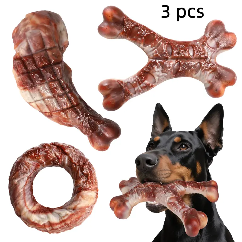 3 Pack Tough Dog Chew Toys, Durable Design for Medium Large Breeds, Perfect for Chewing, Training & Playtime, Ideal Gift for Pet Owners, Outdoor