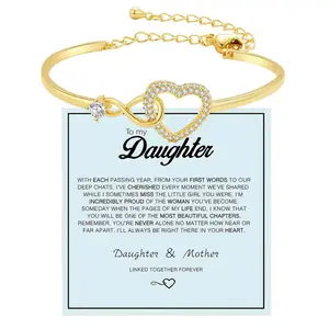 Orphic To My Daughter Forever Connected Bracelet Infinity Heart Design High-Quality Jewelry for Milestone Celebrations Perfect Gift for Special Occasions
