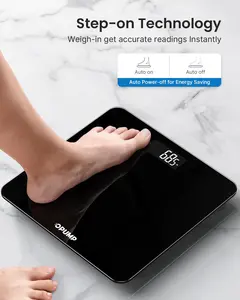 OPUMP Digital Bathroom Scale - High Accuracy Weight Scale with Backlit LED Display, Portable for Home Use, Three Conversion Units of KG, LB, ST