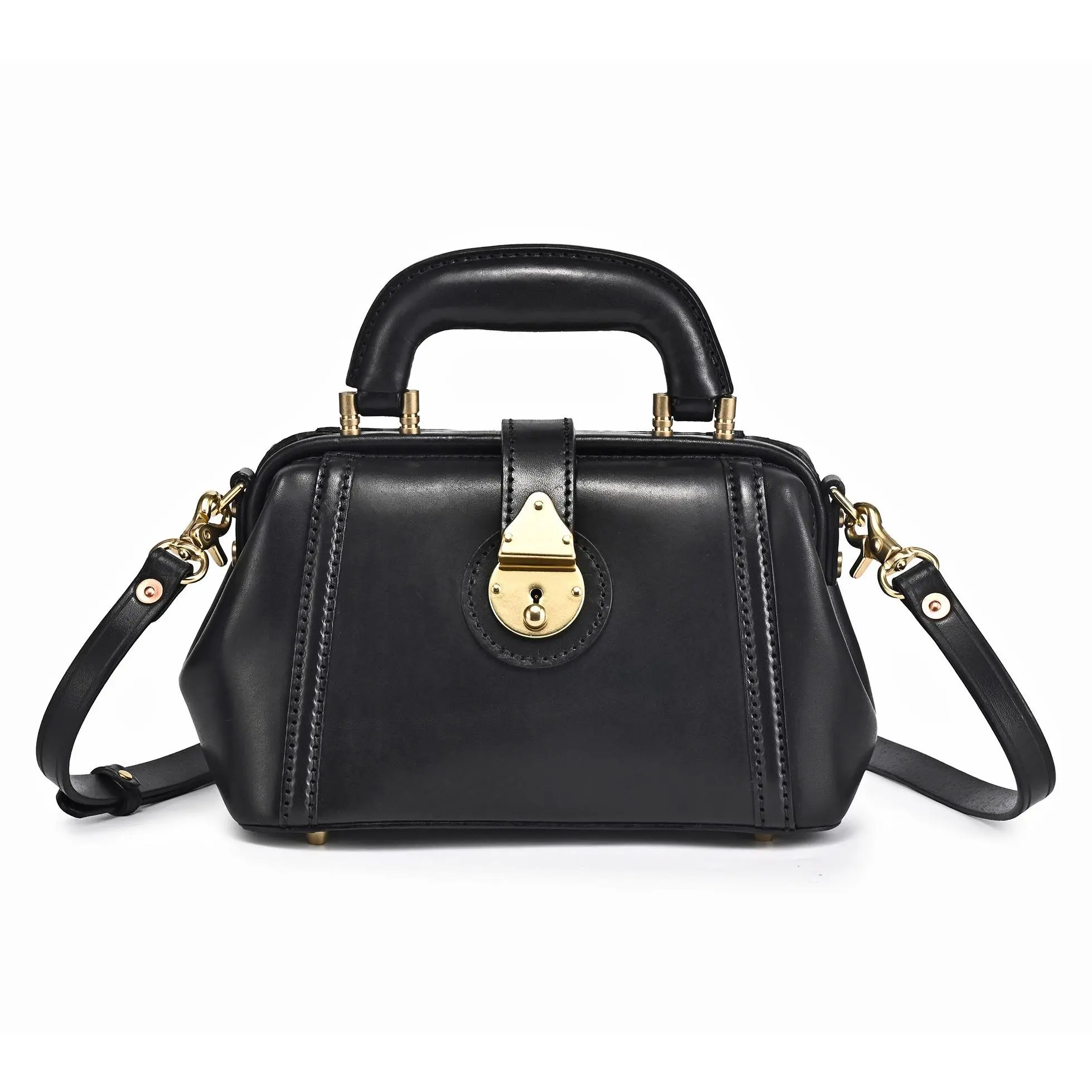 Old Trend Azalea Mini Leather Doctor Bag with Crossbody Strap
