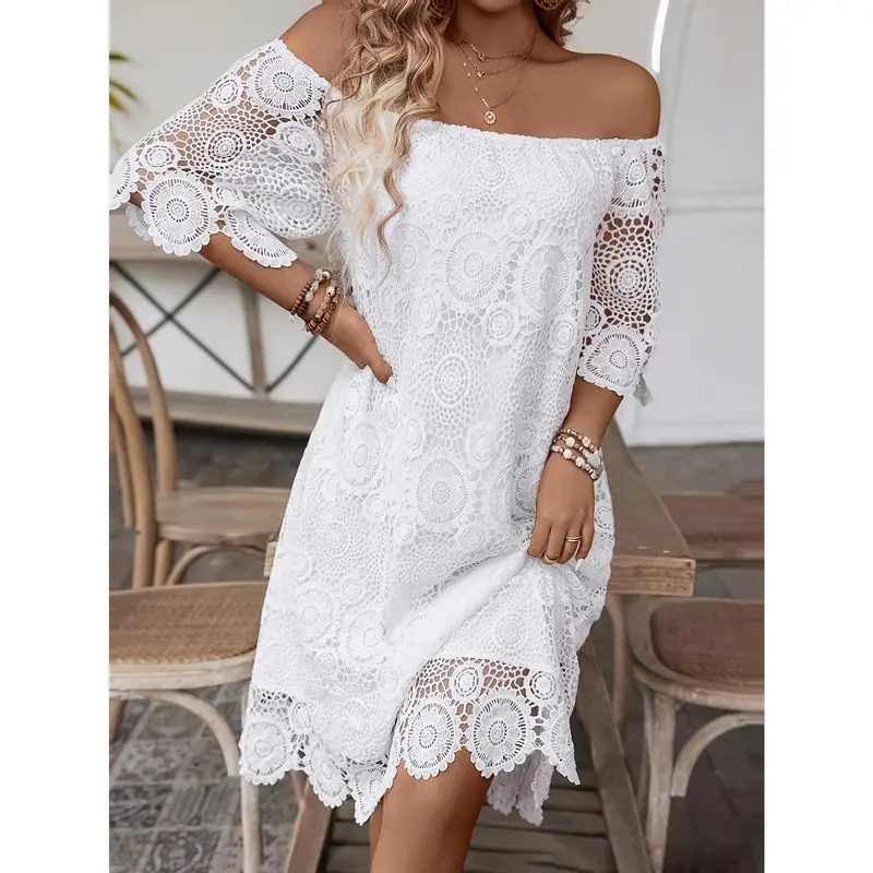 white corset back mini dress Women's Lace White Boho Dresses Fun Supplier_SRISAPTHA Length:Long length* Bust 34