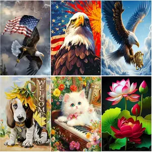 New 5D Diamond Painting Kits: Animal, Floral, and Landscape Designs—Perfect for Beginners, DIY Crafts, and as Holiday, Birthday, or Anniversary Gifts; Beautiful Home Decor