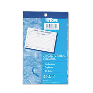 212 MAIN Carbonless Duplicate Order Form, 7x4-1/4 in, 50 Sets/Book, 1-Page Size, Printed Layout, Side Binding, Prevents Verbal Order Errors