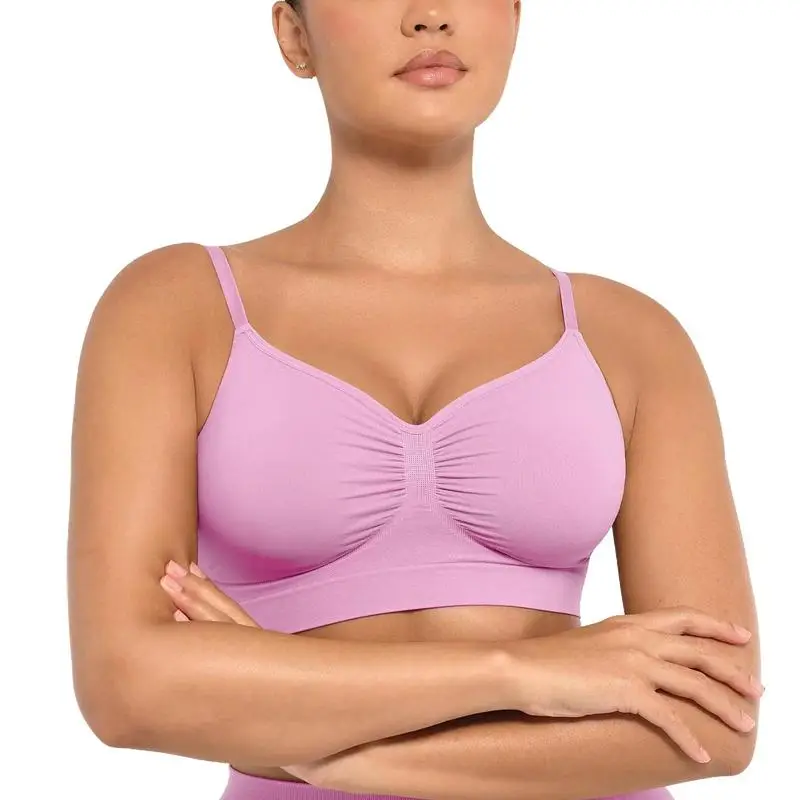 FeelinGirl Women's Wireless Sculpt Bra Comfort Bralettes No Underwire Unlined Cami Bra Seamless Tshirt Bras Sports Bra Casual Womenswear