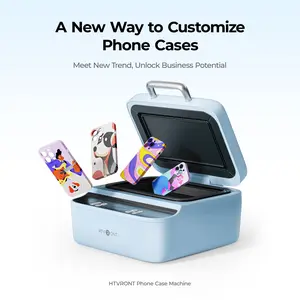 HTVRONT Phone Case Heat Press Machine Compatible with iPhone & Android - H17 Phone Case Heat Press with 3D Vacuum Heat, Precise Temperature Sublimation Phone Case Press Machine for Badges, Coaster