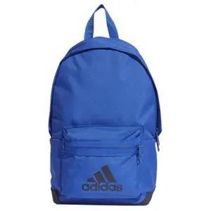 Adidas Logo Zipper Polyester Sports Backpack for Men and Women in Blue
