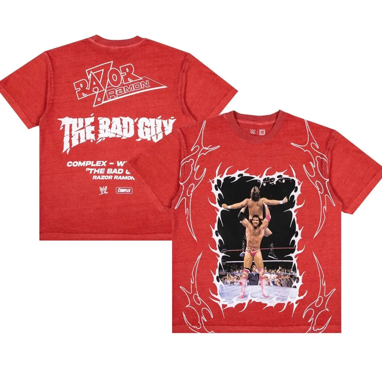 Razor Ramon Complex x WWE Boxy T-Shirt - Red B7C