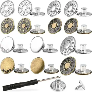 24pcs Pants Buttons, Pants Tighten Buttons For Jeans, Easy Installation Instant Buttons Without Sewing For Baggy Jeans