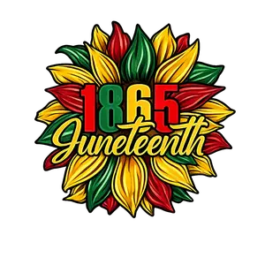 1865 Juneteenth Flower DTF ready to press iron on transfer for clothing tshirts and hoodies