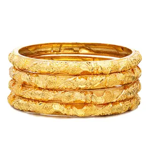 2.7in Large fixed golden bangles bracelets birthday Christmas gifts for her