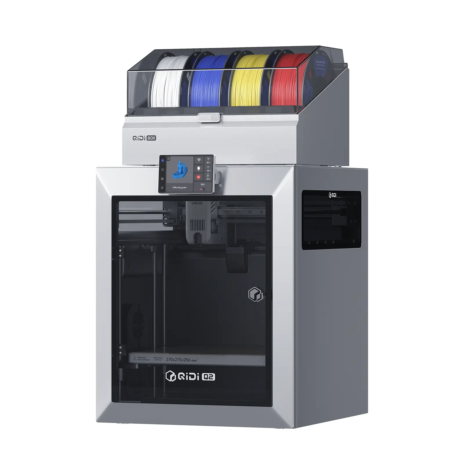 QIDI Q2 Combo Enclosed FDM 3D Printer for Home & Office, 65℃ Heated Chamber, Ultra Air Filtration, 600mm/s High Speed, AI Camera, Full Auto Leveling, 270x270x256mm Build Volume, for Beginners & Experts