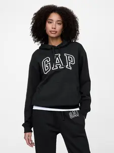 Women Gap Logo Hoodie - Black