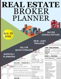 USED-Real Estate Broker Planner: All in One Tracker & Organizer for Real Estate Agents & Assistants by Matthew Brent (Paperback)