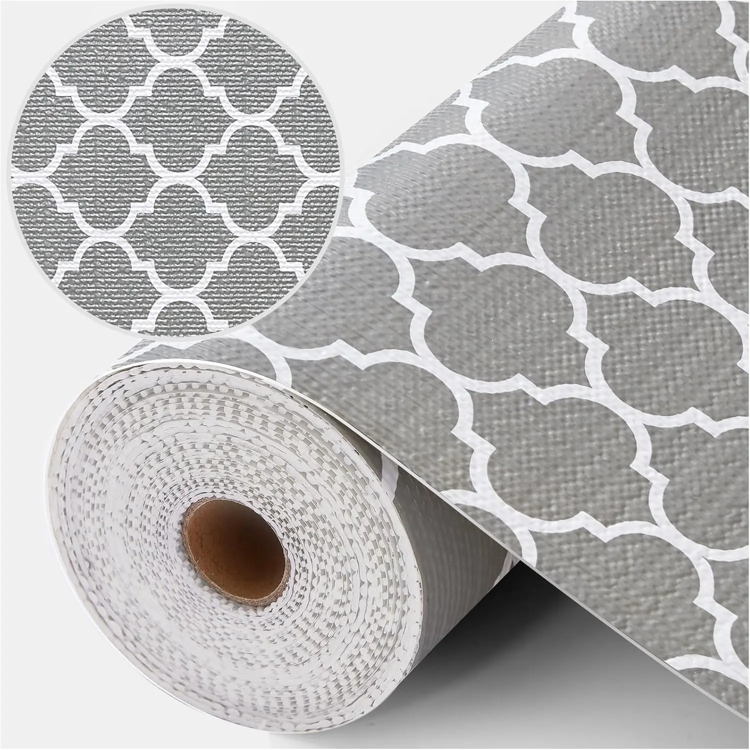 Shelf and Cabinet Liner, Non Adhesive Non Slip Waterproof Thickened Drawer Mat, Easy Cut for Kitchen Cupboard Shelves Bathroom Dresser (Gray, 12 in x 10 ft)