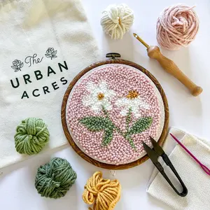 Pink Daisies Punch Needle Kit