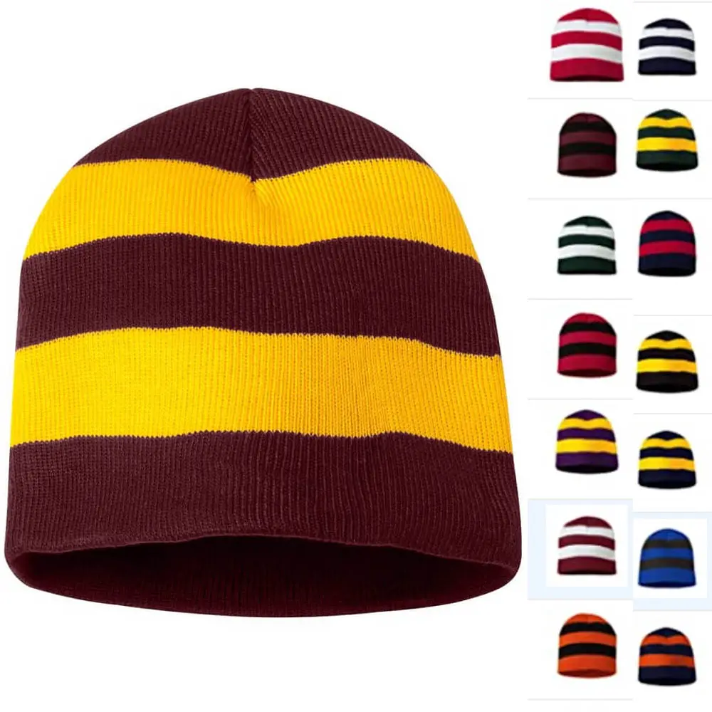 COUVER Striped Knit Warm Beanie Winter Hats