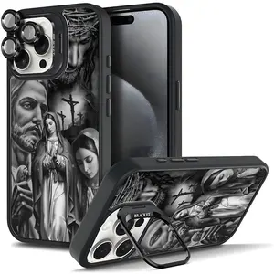 Heavenly Sounds! Retro Pattern - Interfaith Dialogue Design For Samsung iphone 17/AIR 16 15 14 13 12 11 PRO PLUS MAX COOL Fashionable Tough Magnetic Durable Metal lens frame Film Bracket Stand Gift Full Protection Camera Holder Phone Cases Cover 11X-L0214