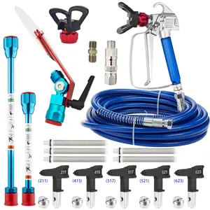 20Pcs Piece Airless Paint Sprayer Kit, Heavy Duty 3600 Psi High Pressure Gun, 32.81FtIncludes Hose, 5Pcs Nozzles,5Pcs Filters, 1/4" Hose Connector, Accessories for Painting Projects