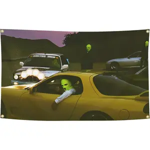 Top Rapper Flag 3X5 Ft With Four Brass Grommets Funny Flag Decoration for College Bedroom Room Dorm Wall Party Rapper Tapestry