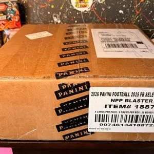 Panini 2026 Football 2025 FB Select NPP Blaster X5 Panini Select Sealed Case Retail Blasters Item# 1887 4 Cards Per Pack 6 Packs Per Box (break 009)