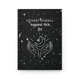 Astrology Journey Journal for Leos - Cosmic Writing Notebook, Star Sign Gift, Birthday Journal, Space-themed Diary, Personalized Planner