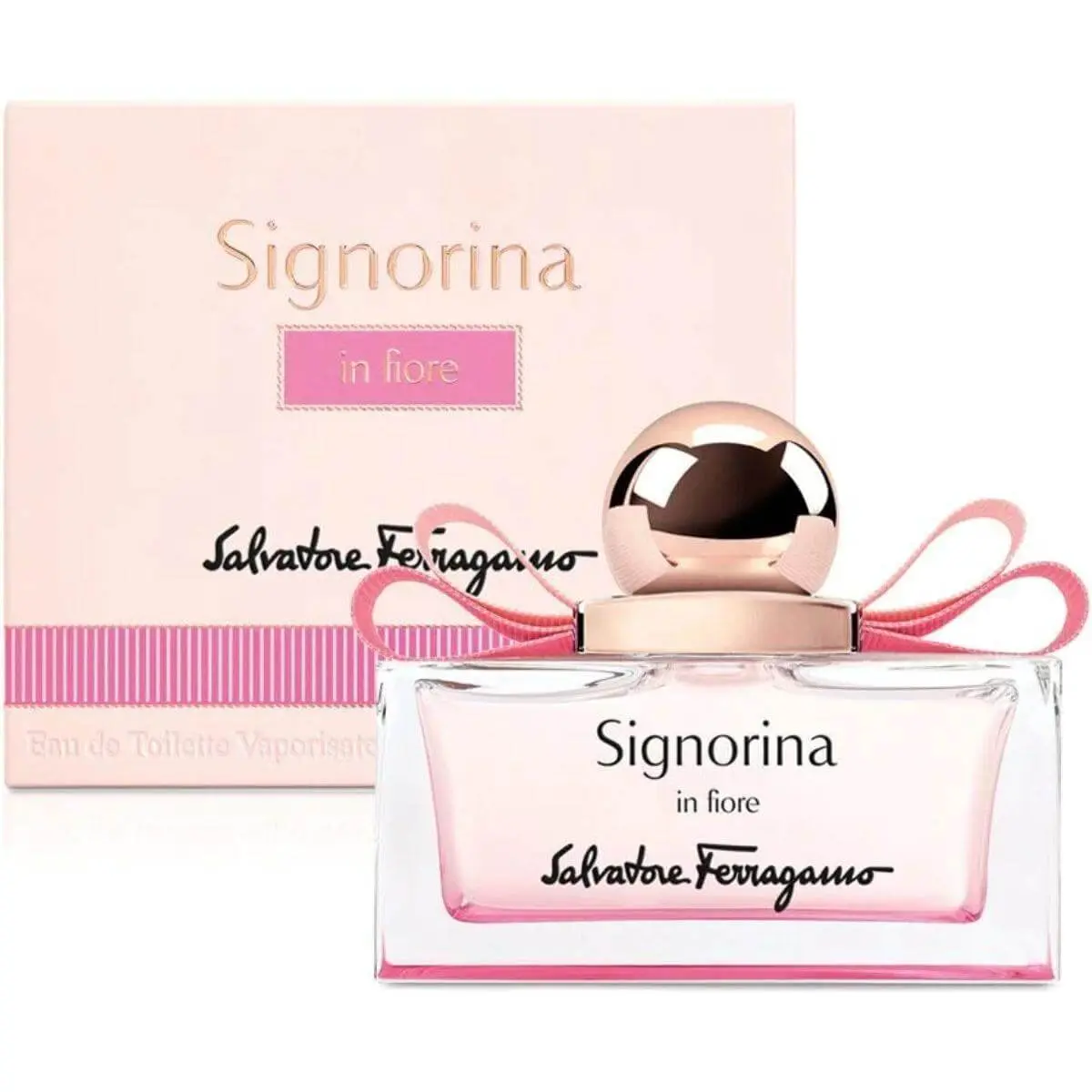 SALVATORE FERRAGAMO Signorina in Fiore, Women's Fruity Floral Eau de Toilette with Jasmine, Cherry Bloom & Pomegranate, Signature Scent, 3.3 oz Spray, Women's Fragrance, 3.3Oz