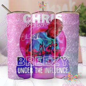 Breezy Tumbler Pink Glitter