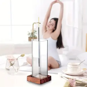 Elegant Glass Incense Burner Set, Accent, Modern Design, Safe Smoke Emission, Ideal for Yoga & Home Decor, Durable Glass Construction