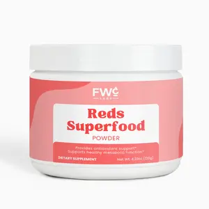 FWCLABS Reds Superfood Powder - Premium Fruit & Botanical Daily Wellness Blend | Antioxidant Support with Beet Root, Acai & Probiotics - Non-GMO & Plant-Based - 120g