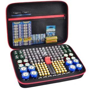 Battery Organizer Storage Case with Battery Tester – Holds AA, AAA, C, 9V Batteries (Case Only)