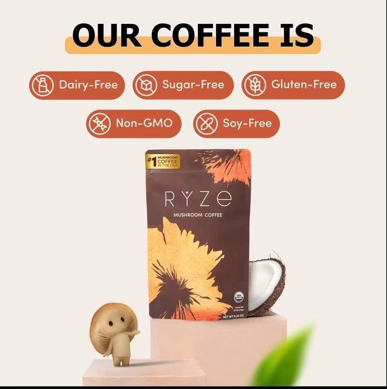 RYZE Mushroom Medium Roast Coffee USDA Organic with 6Adaptogenic ,USA Grown Instant Coffee for BetterEnergyFocus Digestion Immunity with Lions ManeSummerNew American Style Cargo Pants High Street Wide-LegCasual Pants Women Retro High Waist Drawstring
