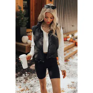 Mountain Top Morning Puffer Vest in Black