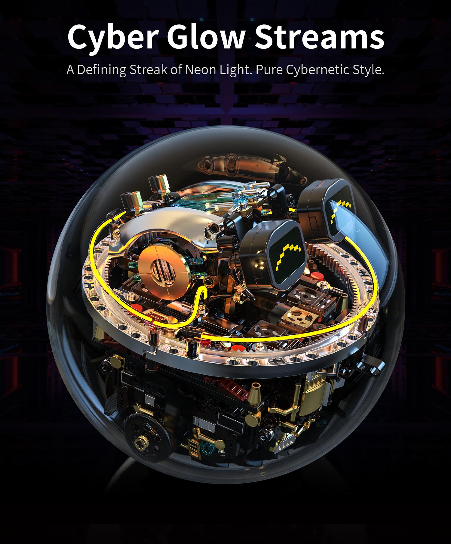 Transparent Spherical Robot Building Block Set, Programmable RC Robot with LED Expression & Cyberpunk Lights, STEM Educational Toy for Kids 8–13, Ideal Holiday & Birthday Gift for Children Transparent Spherical Robot Building Block Set, Programmable RC Robot with LED Expression & Cyberpunk Lights, STEM Educational Toy for Kids 8–13, Ideal Holiday & Birthday Gift for Children