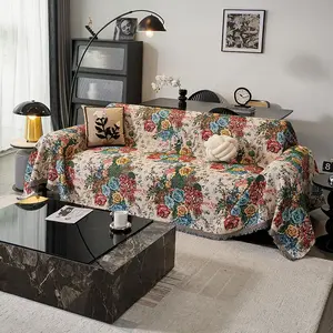 Bohemian-style couch cover for sofa, woven sofa blanket cover, retro sectional couch cover (suitable for single, double, three-seater, and four-seater sofas), size: 180x300cm.