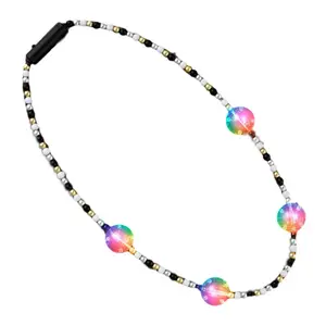 Blinkee  Flashing Disco Prism Balls Fancy Party Necklace, Multicolor